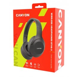 Casti wireless Canyon BTHS-3, Bluetooth 5.1, Difuzoare 40 mm, Gri